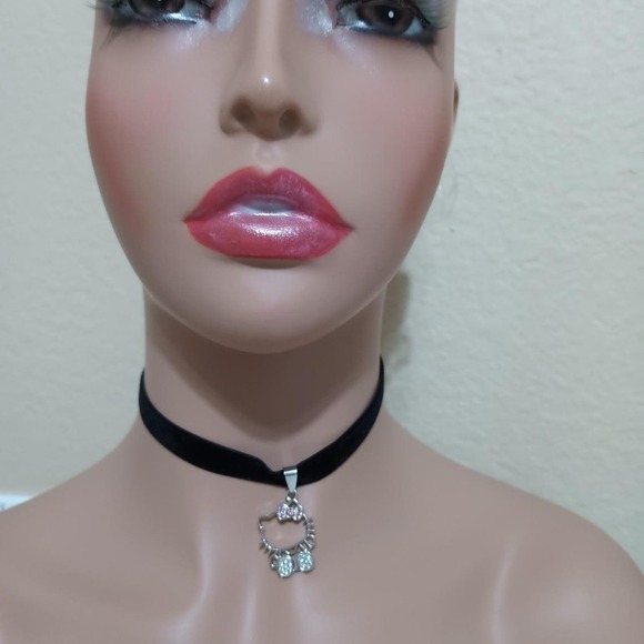 Silver tone pink bow hello - Picture 4 of 7